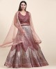 Fancy Heavy Organza Fabric with Elegant Real Mirror & Codding work Lehenga